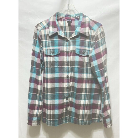 Patagonia Tops - Patagonia Organic Cotton‎ Womens Size 8 Plaid Flannel Hiking Outdoors Mountains